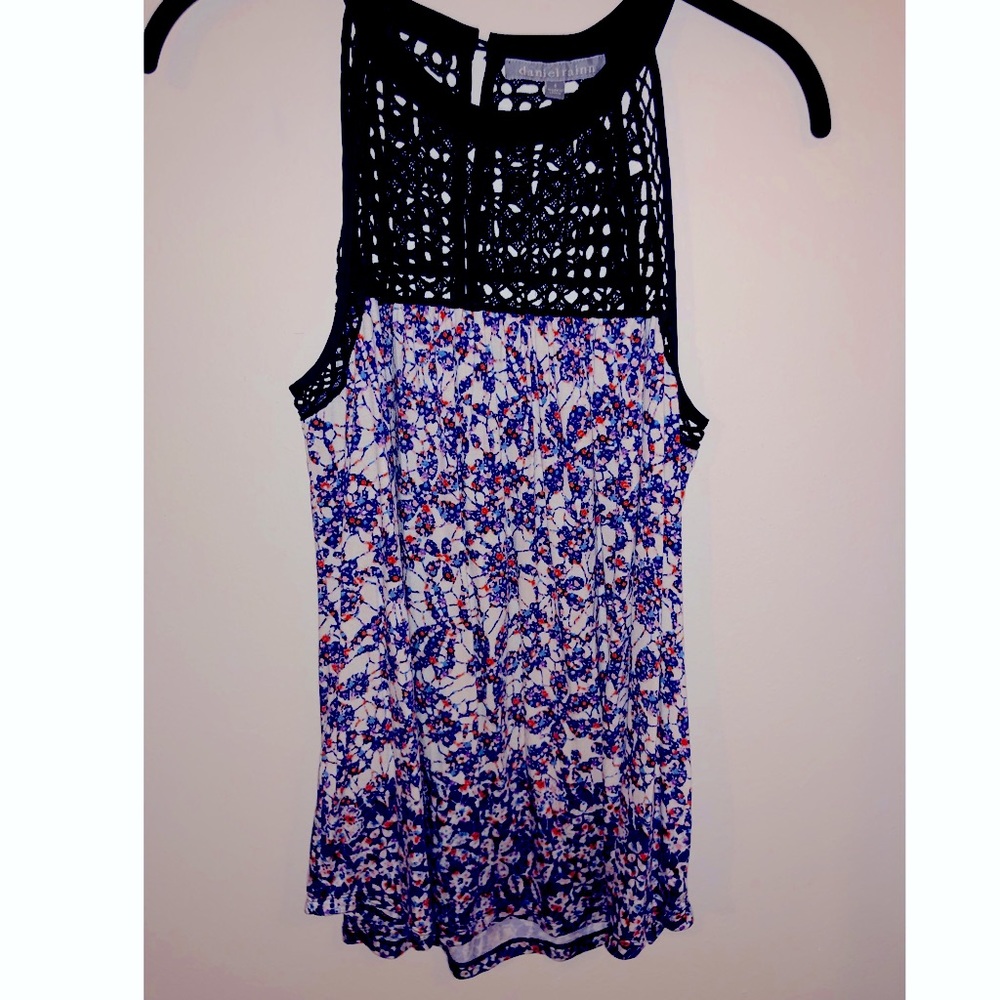 Daniel Rainn Floral Lace Tank Top Small
